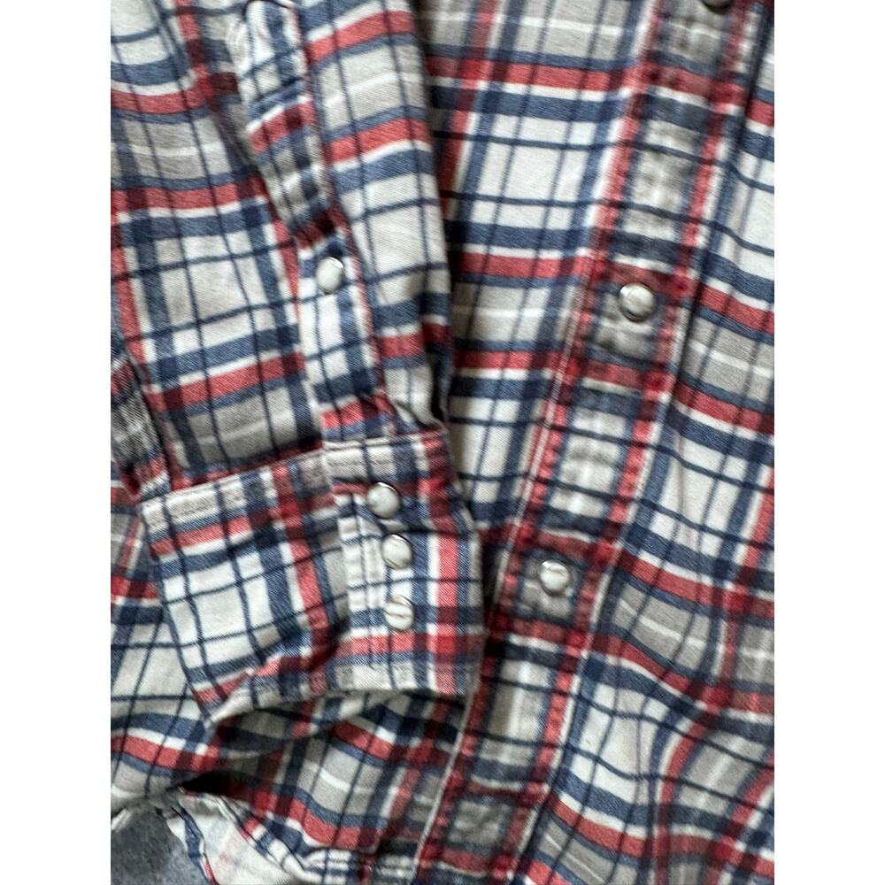 Carhartt FR Flame Resistant Plaid Work Shirt Large CAT 2 Western Snap - Picture 2 of 9